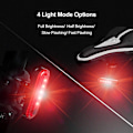 Miniatyrbillede 4 af 5: USB genopladeligt LED cykel baglygte 2 pak, lysende cykel baglygte sikkerhed lommelygte