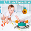 Miniatyrbild 2 av 5: Baby Crawling Krabba Musikleksak, Toddler Elektronisk Lys upp Crawling Toy Med Automatiskt null none