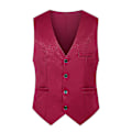 Pikkukuva 1 / 2: Miesten liivipuku, slim-fit Wine Red 4XL