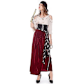 Pikkukuva 2 / 5: Pirates Of The Caribbean -asu Elizabeth Cosplay Halloween Naamiaisasu Karnevaaliasu Naisille M