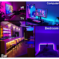 Miniatyrbild 5 av 6: RGB LED-ljuslist USB 1/2/3/4/5M LED-ljuslist LED-ljussträng, 5V ljuslist infraröd 24-knappars fjärrkontroll qd 2M