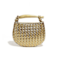 Miniatyrbild 1 av 5: Mini flätad sardinväska, Crossbody-väska för kvinnor, handväska B1679 Gold