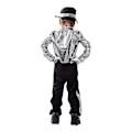 Miniatyrbilde 3 av 5: Michael Jackson Cosplay Kostyme for Barn Gutter Jenter Performance Antrekk Sett Halloween Party Karnevalskostyme 15-16 Years