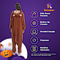 Miniatyrbild 4 av 5: Unisex Vuxen Onesie Pyjamas Djur En Delig Halloween Kostym Julsovkläder Jumpsuit Monkey L