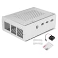 Beskyttelsesetui til Raspberry Pi 4 Kabinet Hus Aluminiumlegering med Køleventilator