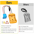 Miniatyrbillede 4 af 5: Power Wheels Adapter til 20V Batteri med Ledningsnetstik til Peg-Perego, 12AWG Ledning med 40