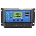 PWM 12V 24V Dubbel USB Solpanel Laddningsregulator LCD-skärm 30A (YJSS-30A)