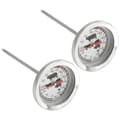 2x stektermometer rostfritt stål - analog kötttermometer upp till 120 C - grilltermometer - köttnål - 1 [RONg]