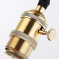Miniatyrbillede 4 af 5: Lampefod med afbryder Vintage messing kobber fatning til retro Edison stil pære E2 [RONg]