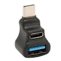 Miniatyrbild 1 av 5: Typ C Splitter Adapter PD 100W Laddning 8K Video 20Gbps 90 Grader Typ C till Typ C USB A Konverterare för Laptop Kontroller