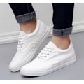 Miniatyrbild 3 av 3: Herrmode Lace-up Flats Andas vulkaniserade sneakers white 9.5