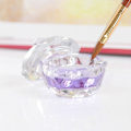 Miniatyrbild 4 av 5: 2 st Glas Dappen Skål Lock Kopphållare Manikyr Utrustning Nagelverktyg För Konst Akrylpulver Vätska