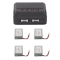 Miniatyrbild 4 av 5: 4 st 903048 3.7V 2000mAh RC Drönarbatteri Portabelt UAV Litiumbatteri med Laddare för KY601S H11D H11C RC Quadcopter