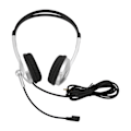 Miniatyrbild 5 av 5: Trådbundet headset med brusreducering, binauralt affärsheadset med enkelriktad mikrofon för kundtjänst 3,5 mm