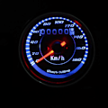 Miniatyrbild 3 av 4: Motorcykelhastighetsmätare Bakgrundsbelysning Noggrann Skala Universal Retro LED Kilometerräknare Mätare