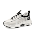 Miniatyrbild 5 av 5: Läder Andas Bekväm Sneaker Black white 40
