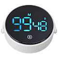 Miniatyrbild 2 av 5: Digital Kökstimer Magnetisk Stor LED-Display Nedräkningstimer för Matlagning Klassrum Fitness Vit