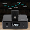 Miniatyrbild 5 av 5: D9PRO 3 i 1 Väckarklocka USB-Laddning Uppspelning FM Stereo Radio Bluetooth Högtalare 110?240V