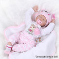 Miniatyrbild 4 av 5: 20-22 tum Simulering Baby Lätt att bära Barnleksak Rolig Reborn Doll Kläder Set Nytt D