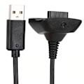 Miniatyrbild 3 av 5: Högkvalitativ 2-i-1 1,5m Laddningskabel för Microsoft XBOX 360-kontroll Snabbladdning (Svart)