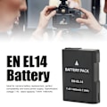 Miniatyrbild 1 av 5: EN EL14 Litiumjonbatteri 1480mAh Kamerabatteri Ersättning för Nikon D5300 D3200 D5200 D3400 D5600 D3500 D3300 D3100