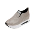 Miniatyrbild 3 av 4: Slip-on ankelstövlar med platt tjock botten för damer BLACK 6