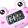 Miniatyrbild 2 av 5: Animal Timer Student Magnetisk Digital Digital 100 Minuters Nedräkningstimer Med Batteri för Kök Prinsessa Rosa Groda