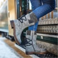 Miniatyrbild 5 av 5: Kvinnor Mid-kalf Boots, Flock vinterskor BLACK 5
