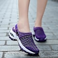 Miniatyrbild 1 av 5: Damer Casual Öka kudde sandaler, andas Mesh Walking Tofflor purple 7