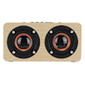 Miniatyrbild 3 av 5: Trådlös Bluetooth-högtalare i trä, retro subwoofer AUX stereohögtalare för hemmet, surfplatta, bambuträfärg
