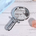 Miniatyrbild 4 av 5: Dubbelsidig sminkspegel 10x Förstorande Vikbar Handhållen Kosmetisk För Hemresor (Silver)
