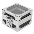 Miniatyrbild 3 av 5: Förvaringslåda för nagelfilsbitar 25 hål Transparent Clamshell Låsdesign Dammtät Bordsbehållare Svart