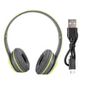 Bluetooth Trådlöst Headset Över Örat Vikbart Stereo Ljud Brusreducerande Hörlurar Spel FM Musik Hörlurar Grön