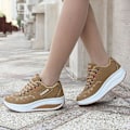 Miniatyrbild 5 av 5: Platform Sneakers för kvinnor Cat Design Khaki 42