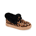 Miniatyrbild 1 av 4: Vinter Kvinnor Päls Mode Bowknot Fluffiga Slip-on Snow Boots LEOPARD PRINT 40