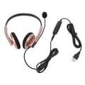 Callcenter-headset Multifunktionell Snygg Brusreducerande HD-Samtal Hörselskydd Telefonheadset Roséguld USB