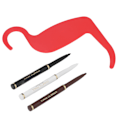 Miniatyrbild 4 av 5: 4 st Beard Styling Comb Tool 3 Färger Pennor Vattentät Långvarig Shaper Kit för Män