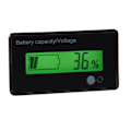 Miniatyrbild 5 av 5: Grön Bakgrundsbelyst LCD-Display Batterikapacitet Spänningsmätare Testare Voltmeter Monitor