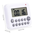 Miniatyrbild 2 av 5: Digital Stor LCD Timer Kök Matlagning Nedräkning Klocka 99 Minuters Alarm Batteridriven Grå