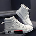 Miniatyrbild 1 av 3: Herr Vulkaniserade Bekväma Höga Mode Sneakers för Utomhusbruk SC662-White 7