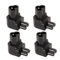 Miniatyrbild 5 av 5: 4 st IEC320 C6 till IEC320 C5 Strömadapter Plug and Play C6 till C5 Rätvinklig 90 Graders Strömadapter för UPS PDU Server