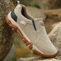 Miniatyrbild 4 av 5: Män Läderskor som andas, halkfria sneakers för utomhusbruk Khaki 41