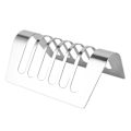 Miniatyrbild 4 av 5: Brödställ för 6 skivor, mångsidigt innovativt silverfärgat brödförvaringsställ i rostfritt stål för hem, kök och utomhusbruk