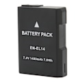 Miniatyrbild 4 av 5: EN EL14 Litiumjonbatteri 1480mAh Kamerabatteri Ersättning för Nikon D5300 D3200 D5200 D3400 D5600 D3500 D3300 D3100