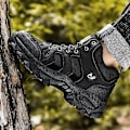 Miniatyrbild 3 av 5: Vattentäta sneakers/skor i läder för män No Plush Gray 7