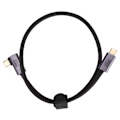 Miniatyrbild 1 av 5: Typ C till Typ C Vinkel Datakabel 100W Snabbladdning Slitstark Guldplätering Plug and Play USB-kabel för Laptops 50cm/19.7in
