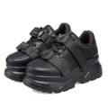 Miniatyrbild 2 av 5: Sneakers för kvinnor och män, Casual Slip On Platform Lätt vulkaniserad sko BLACK 39