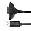 Miniatyrbild 5 av 5: Högkvalitativ 2-i-1 1,5m Laddningskabel för Microsoft XBOX 360-kontroll Snabbladdning (Svart)