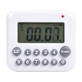 Miniatyrbild 1 av 5: Digital Stor LCD Timer Kök Matlagning Nedräkning Klocka 99 Minuters Alarm Batteridriven Grå