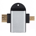 Miniatyrbild 4 av 5: 2 i 1 Videoadapter Aluminiumlegering HD Multimedia Interface Hona till Mini HD Multimedia Interface Konverterare